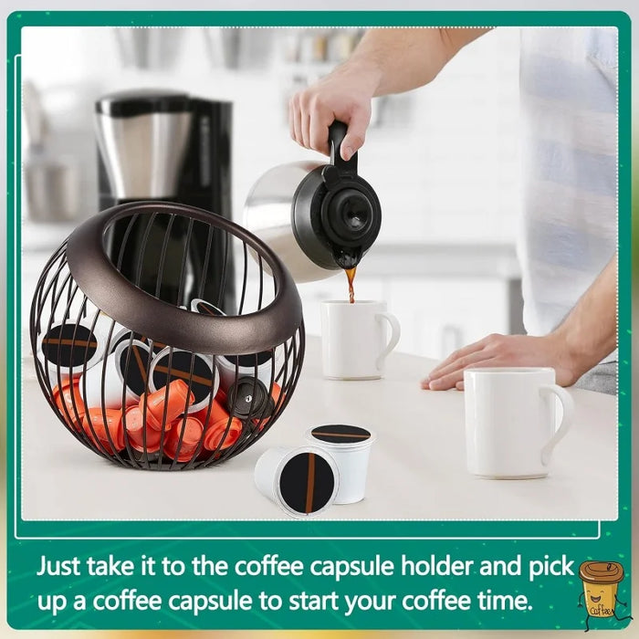 Vintage Mesh Coffee Capsule Basket – Metal Coffee Pod & Fruit Holder