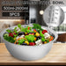 5-Piece Stainless Steel Nesting Mixing Bowl Set — 5 Sizes for Cooking, Baking & Storage