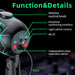 USB Gaming Condenser Microphone with Headphone Jack, LED & Noise Reduction