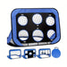 4‑Mode Pop‑Up Football Goal — Foldable Indoor/Outdoor Practice Net (Blue)