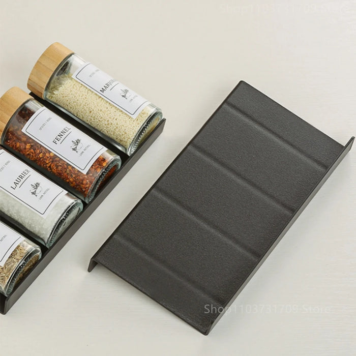 4 Layers Kitchen Spice Drawer Organizer Adjustable Spice Rack for Spice Jars Seasoning Bottles Cabinet Pantry Kitchen Organizer