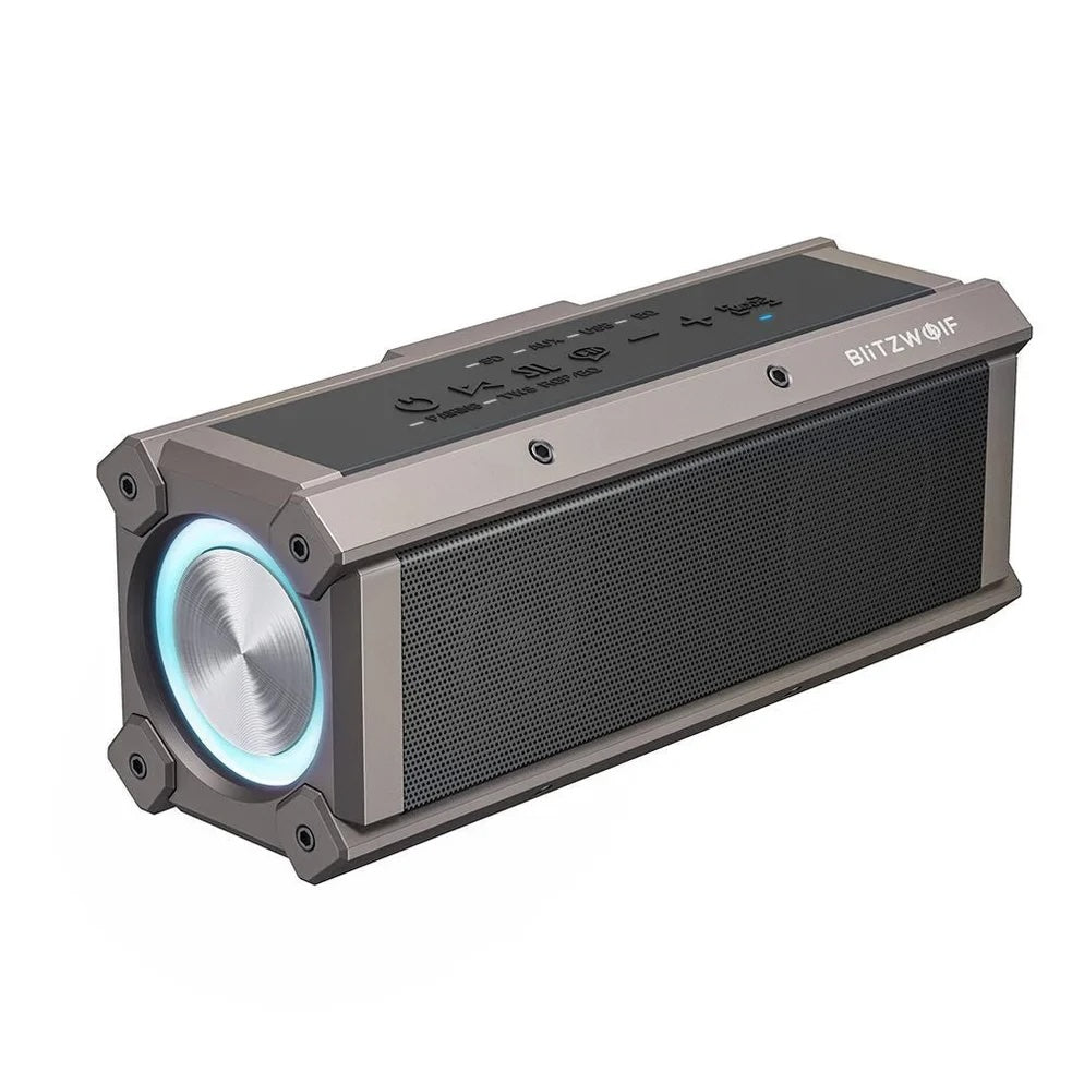 BlitzWolf® BW-WA3 Coluna Bluetooth 100W Colunas Portáteis Quádruplos Drivers Duplo Diafragma Graves Profundos Luz RGB TWS 5000mAh Coluna Sem Fios para Exterior