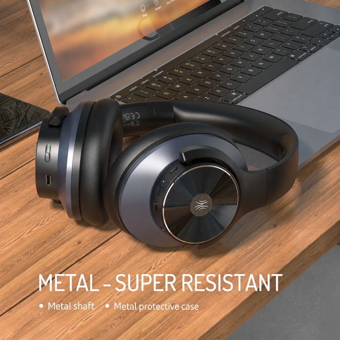 Oneodio A Series - Bluetooth 5.0 Active Noise Cancelling Wireless Headphones - Built-in Microphone, Type C Charging & Carry Case - Extended 2 Year Warranty Included
