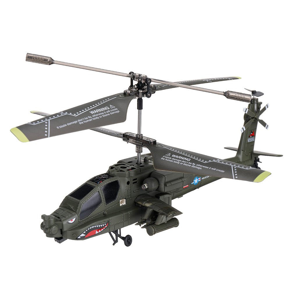 SYMA S109G - 3.5CH Beast RC Helicopter RTF AH-64 Military Model - Perfect Kids Toy for Indoor Flying Action - Shopsta EU