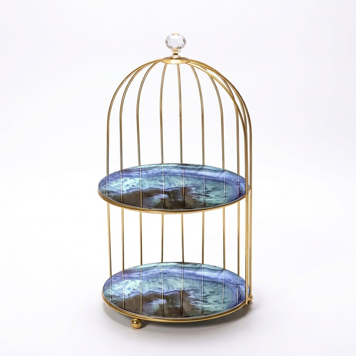 Metal Makeup Organiser – Multi-Shelf Cosmetic Storage for Vanity & Bathroom