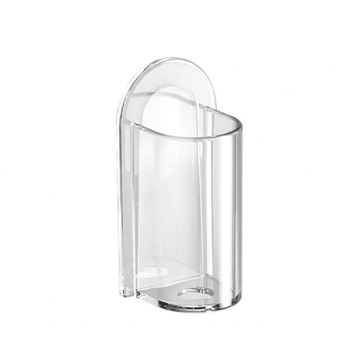 Wall‑Mounted Electric Toothbrush Holder — Clear Plastic Storage Rack