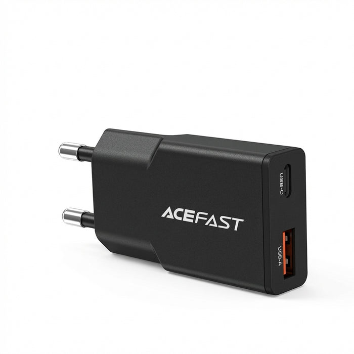 ACEFAST 30W GaN USB-C Fast Charger (EU Plug) – USB-C + USB-A PD/QC Travel Adapter