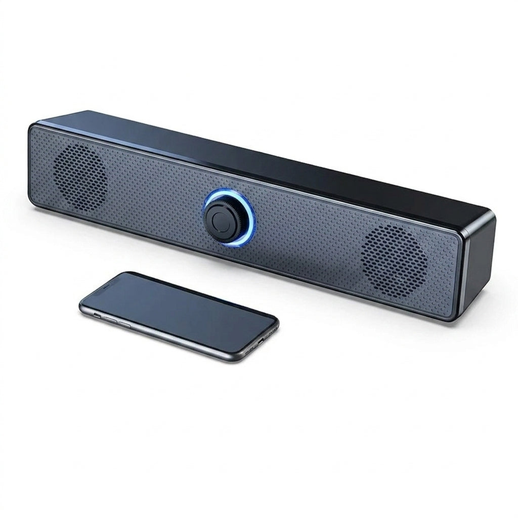 PC Soundbar with Bluetooth & Wired AUX — USB‑Powered Speaker for TV, Laptop & Gaming