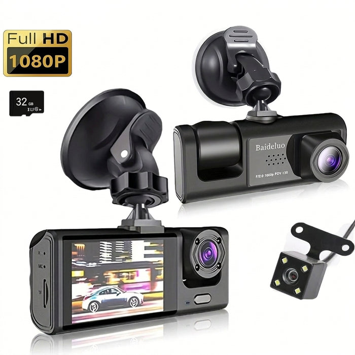 1080P Dual Dash Cam — Front and Interior with IR Night Vision
