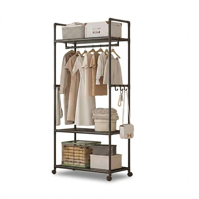Multi‑functional Coat Rack — Space‑saving Hanger with Multi-layer Storage Shelf