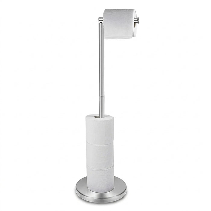 Stainless Steel Freestanding Toilet Roll Holder – 4–5 Roll Storage