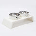 Elevated Pet Feeder with Double Stainless Steel Bowls – Cats & Dogs (Small–Large)