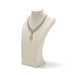 Linen Jewellery Bust Necklace Display Stand — Beige