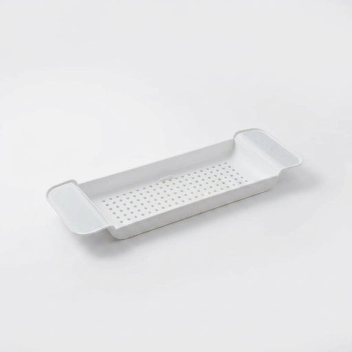 Extendable Bathtub Shelf – Retractable Bath Tray & Towel Holder (Black or White)