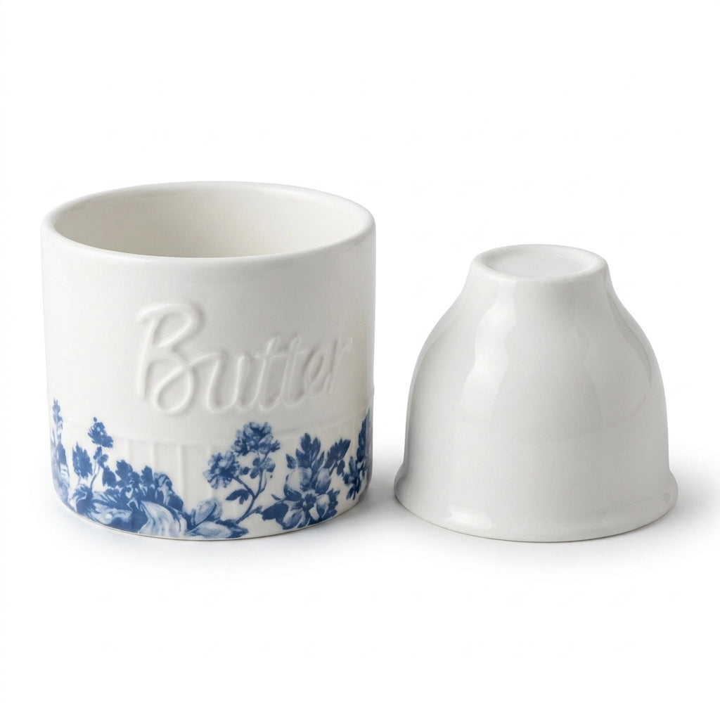 Ceramic Butter Crock with Lid — Keeps Butter Fresh & Spreadable, 10×10×11cm