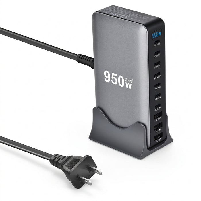 950W GaN USB‑C Multiport Charger — PD3.0/PPS, Fast Charging for Laptop & Phone