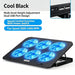 6-Fan Laptop Cooling Pad — 5-Level Adjustable Stand for 12–18-inch Laptops, Quiet USB Powered
