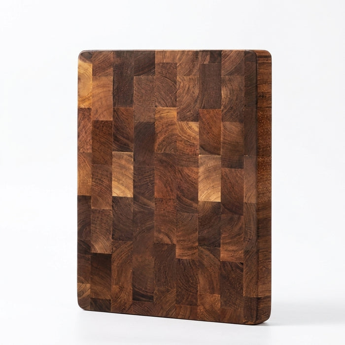 Thick Acacia Double‑Sided Checkerboard Wooden Cutting Board – Non‑slip
