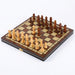 Retro 3-in-1 Wooden Chess Set — Foldable Chessboard with Checkers & Backgammon