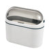 Mini Desktop Compost Bin – Hanging Countertop Rubbish Bucket (Orange / Navy)