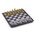 Magnetic Folding Chess Set — 25cm or 32cm, Gold & Silver Plastic Travel Board