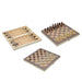 3-in-1 Folding Wooden Game Set — Chess, Checkers & Backgammon (24cm)