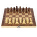 3-in-1 Wooden Chess, Checkers & Backgammon Set — Foldable 29 x 29cm Board