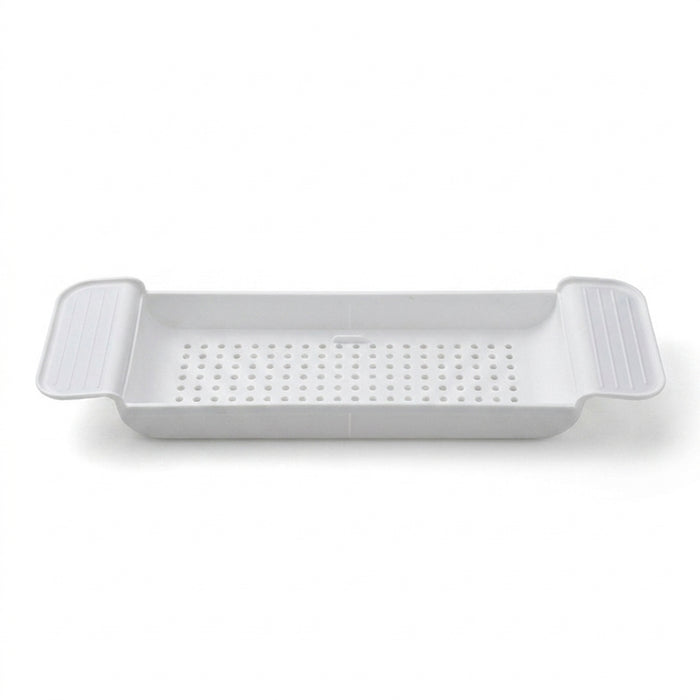 Expandable Bath Caddy Tray — PVC Bathtub Shelf for Candle, Towel, Book, Phone & Wine