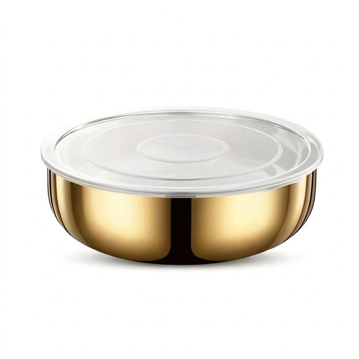 Stainless Steel Mixing Bowl with Lid — Heavy-Duty, Dishwasher-Safe