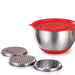 304 / 18/10 Stainless Steel Mixing Bowl Set with Lids, Graters & Handle — Non‑Slip Nesting Bowls (1.5/2.5/4.5L)