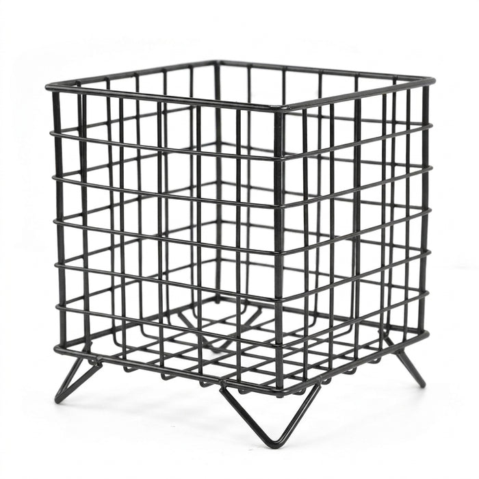Square Coffee Pod Holder — Large Capacity Iron Capsule Storage