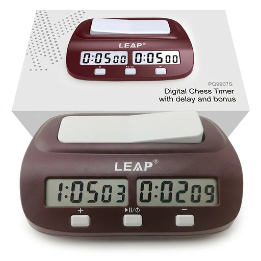 Digital Chess Clock with Count-Up, Countdown, Bonus and Delay Functions